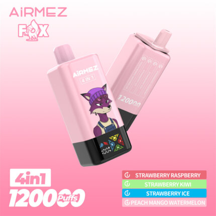 Airmez Fox 4w1 - modułowy i pojemny vape jednorazowy 60ml na podróż - MocPuff