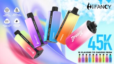 HIFANCY Dream 45000 - duży e-papieros jednorazowy 39ml z ekranem LED - MocPuff