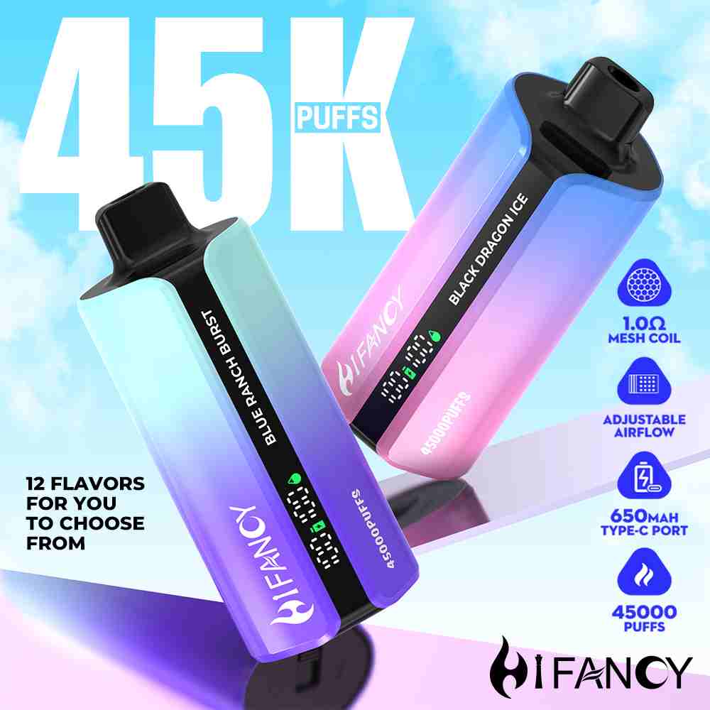 HIFANCY Dream 45000 - duży e-papieros jednorazowy 39ml z ekranem LED - MocPuff