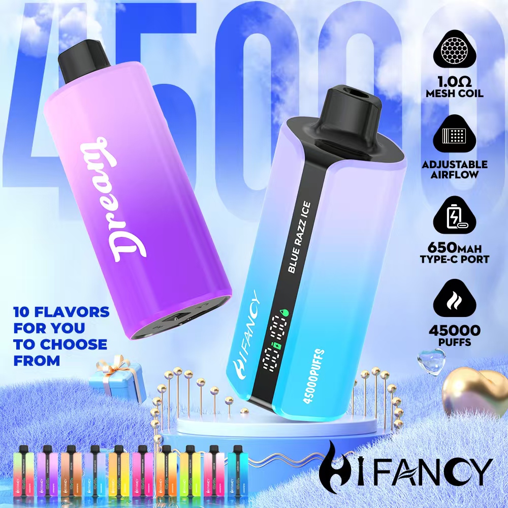 HIFANCY Dream 45000 - duży e-papieros jednorazowy 39ml z ekranem LED - MocPuff