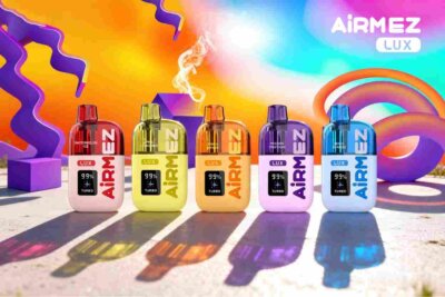 Airmez LUX 60000 Puffs - jednorazowy e-papieros z widocznym zbiornikiem liquidu - MocPuff