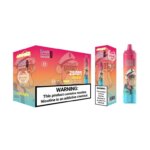 Nowoczesny wyświetlacz LED w jednorazowym e-papierosie Airmez Tornado 25000 - MocPuff