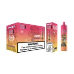 Nowoczesny wyświetlacz LED w jednorazowym e-papierosie Airmez Tornado 25000 - MocPuff