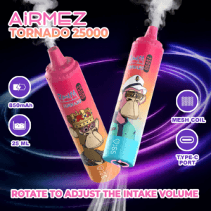 Airmez Tornado 25000 - vape online z regulacją przepływu powietrza i LED - MocPuff