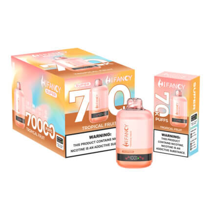 HIFANCY SUPER 70000 - jednorazowy e-papieros 70K Puffs z siatkową grzałką mesh 1.0Ω i ładowaniem Type-C - MocPuff