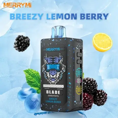 Merrymi Blade 30000 Breezy lemon berry Merrymi Blade 30000 - nowoczesny jednorazowy e-papieros z portem Type-C - MocPuff