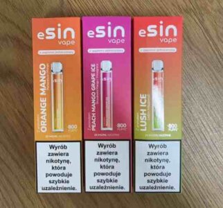 Esin Vape 800 Puffs - lekki kieszonkowy e-papieros jednorazowy 2ml - MocPuff