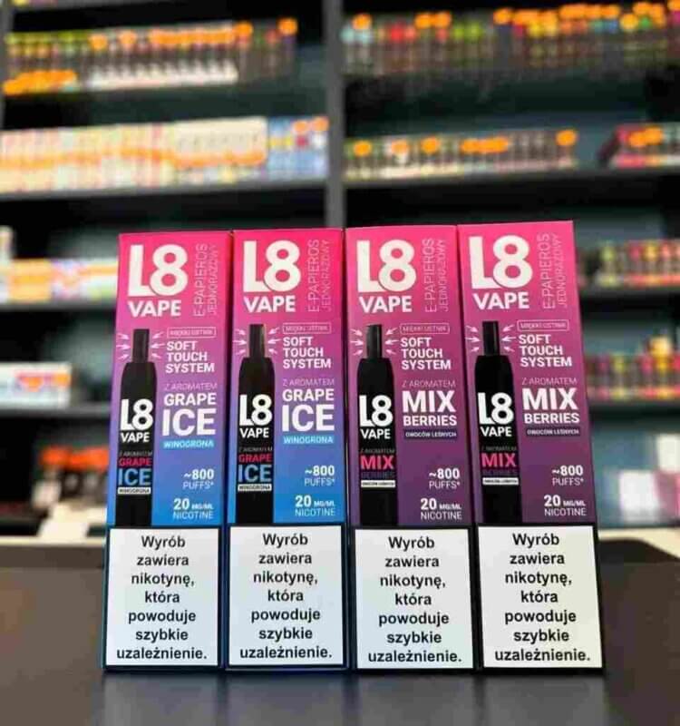 L8 Vape 800 Puffs - kompaktowy i dyskretny e-papieros jednorazowy 2ml - MocPuffv