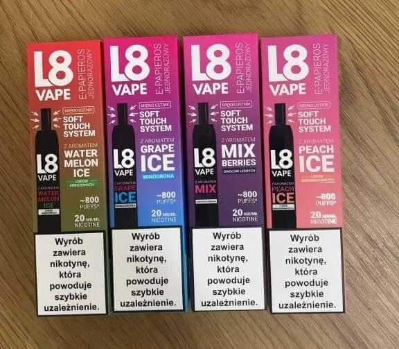 L8 Vape 800 Puffs - kompaktowy i dyskretny e-papieros jednorazowy 2ml - MocPuff