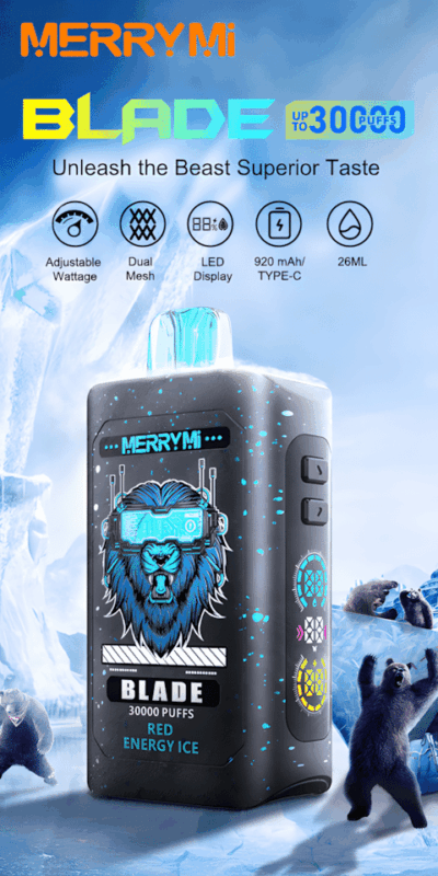 Merrymi Blade 30000 - nowoczesny jednorazowy e-papieros z portem Type-C - MocPuff