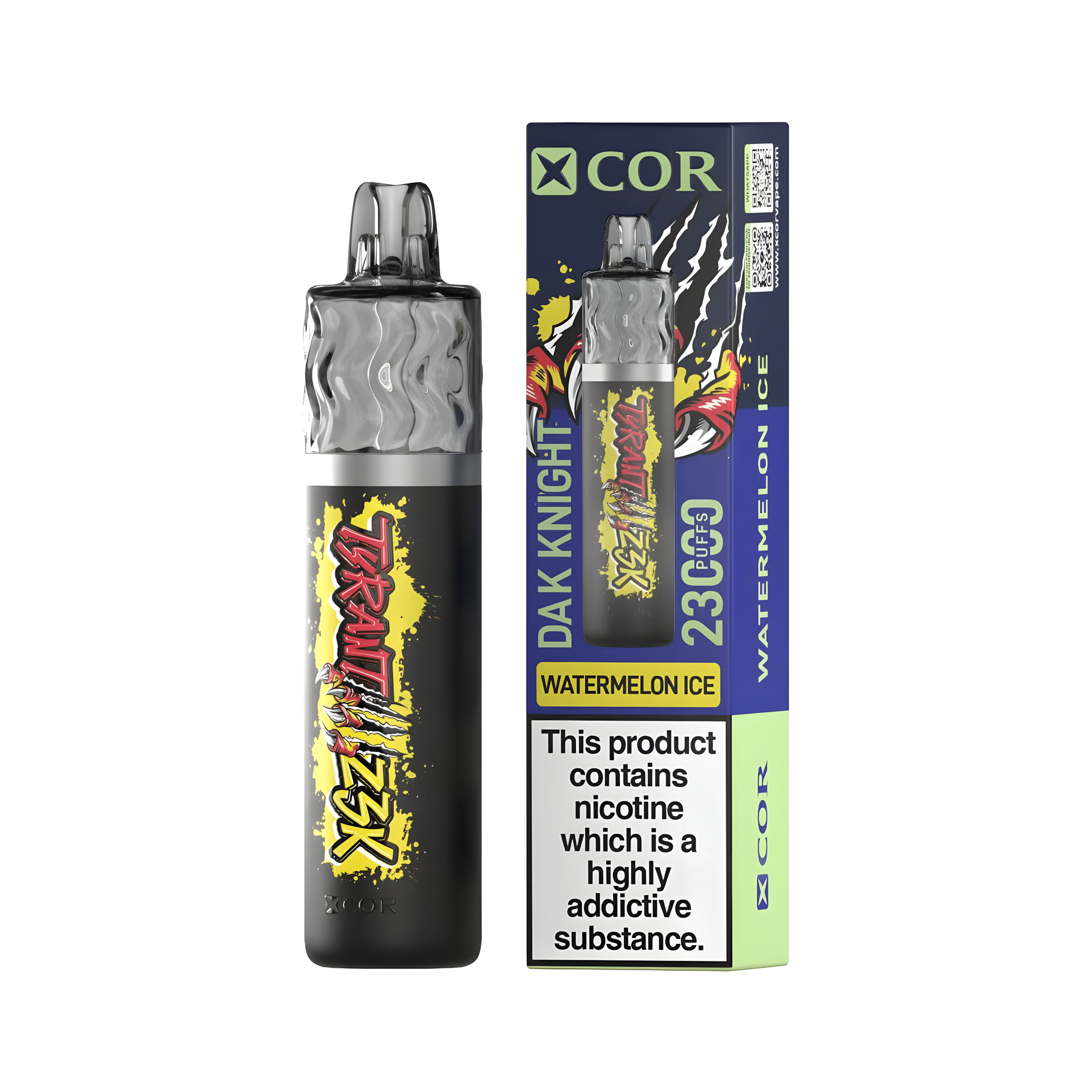 XCOR Tyrant 23000 - ergonomiczny e-papieros jednorazowy z podświetleniem LED - MocPuff