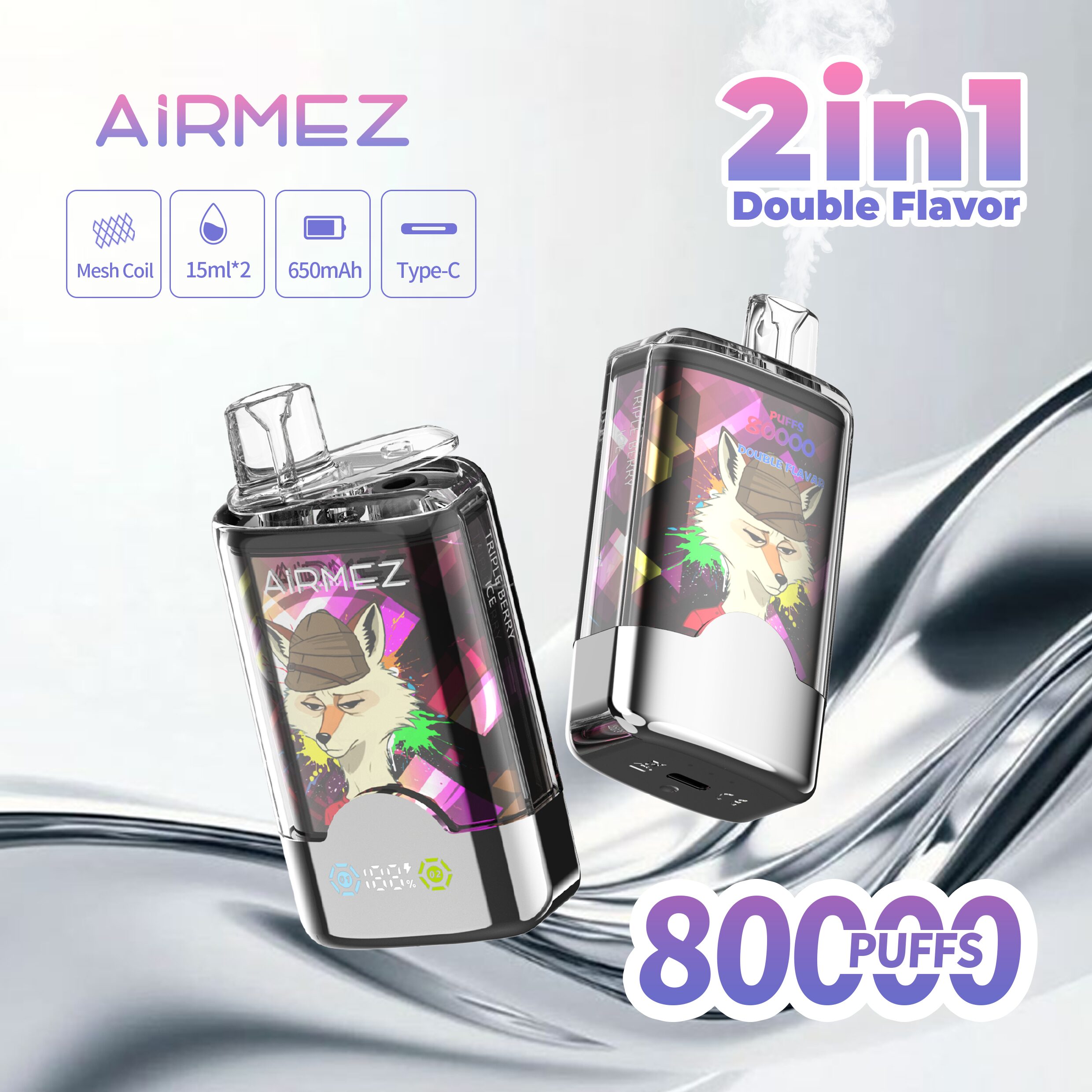 Kontrastujące obrazy: po lewej stół z buteleczkami, aromatami i akcesoriami do samodzielnego mieszania e-liquidów, po prawej nowoczesny, elegancki e-papieros typu pod system.