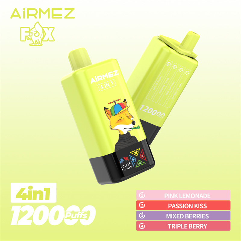 Airmez Fox 4w1 - modułowy i pojemny vape jednorazowy 60ml na podróż - MocPuff