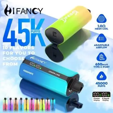 HIFANCY Dream 45000 - duży e-papieros jednorazowy 39ml z ekranem LED - MocPuff