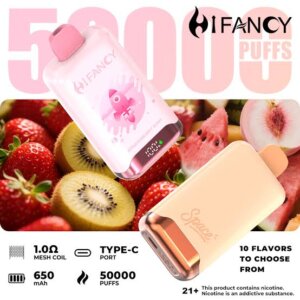 Hifancy Space 50000 - duży jednorazowy e-papieros z czytelnym ekranem LED - MocPuff