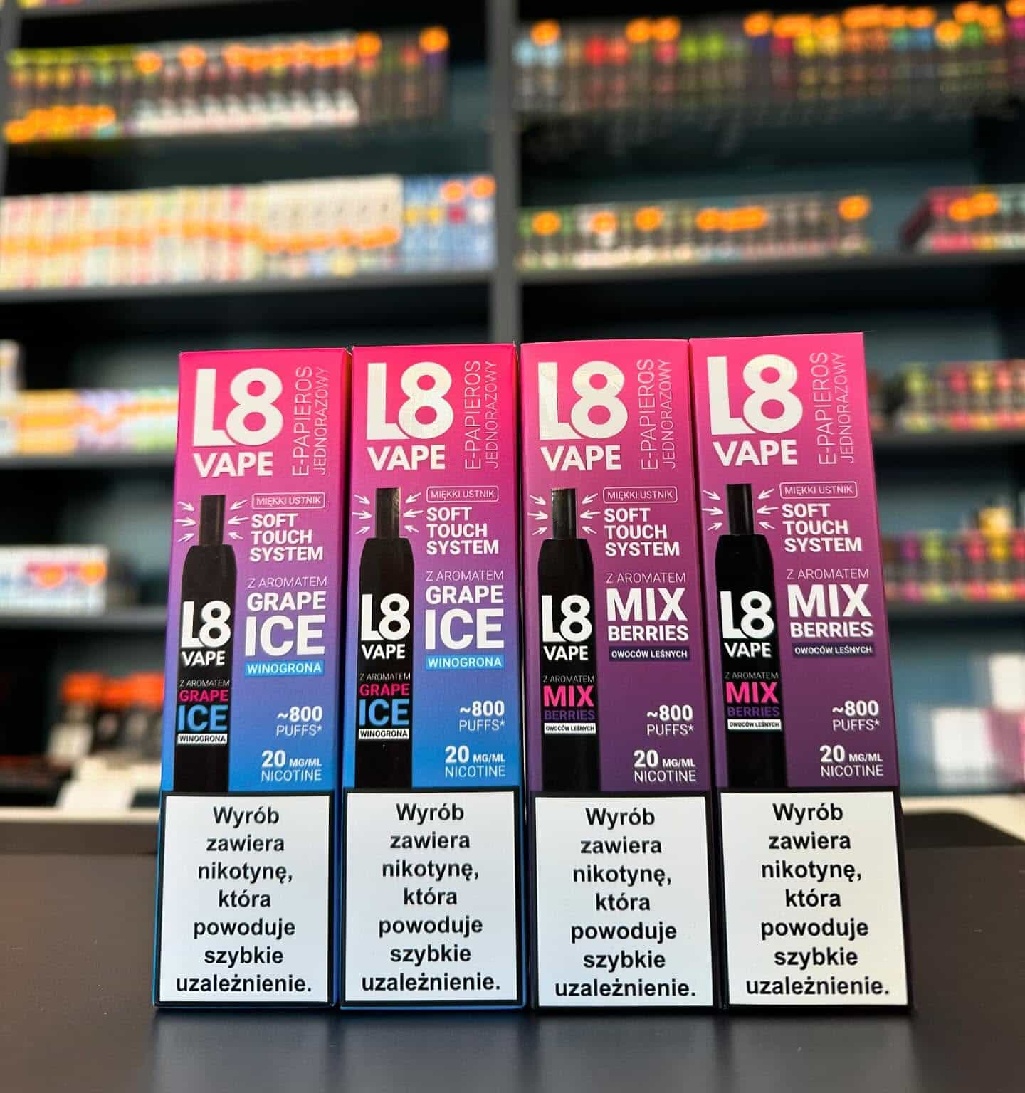 L8 Vape 800 Puffs - kompaktowy i dyskretny e-papieros jednorazowy 2ml - MocPuff