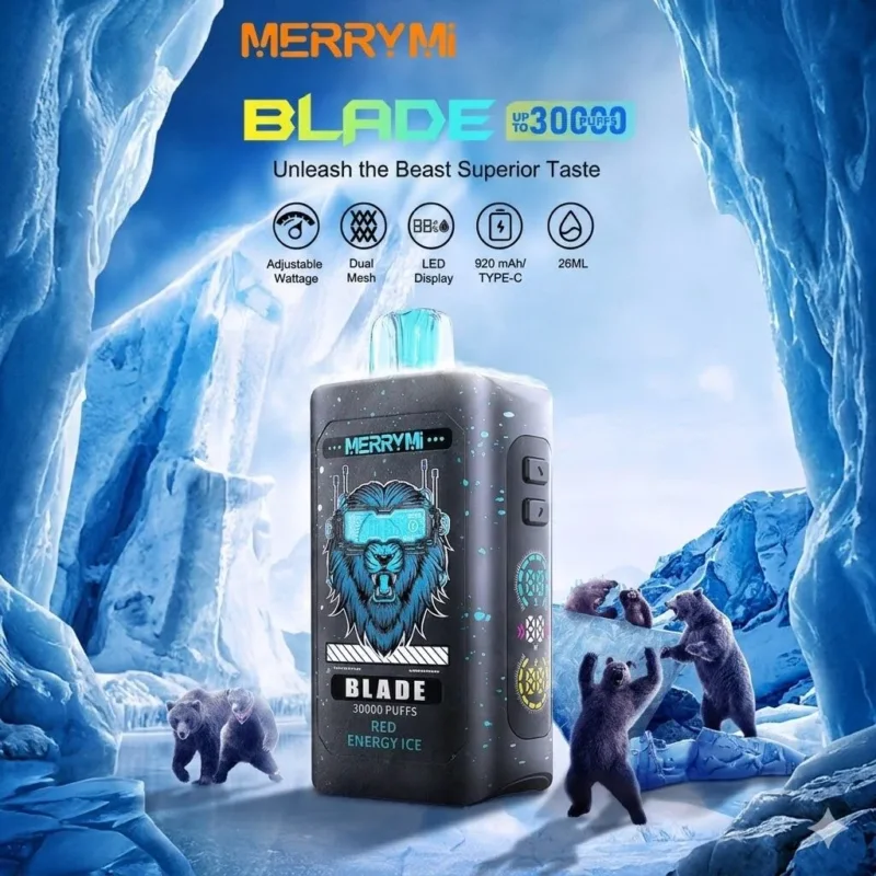 Merrymi Blade 30000 - nowoczesny jednorazowy e-papieros z portem Type-C - MocPuff