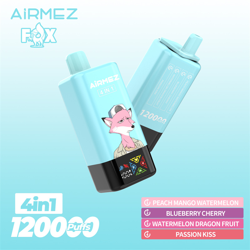 Airmez Fox 4w1 - modułowy i pojemny vape jednorazowy 60ml na podróż - MocPuff