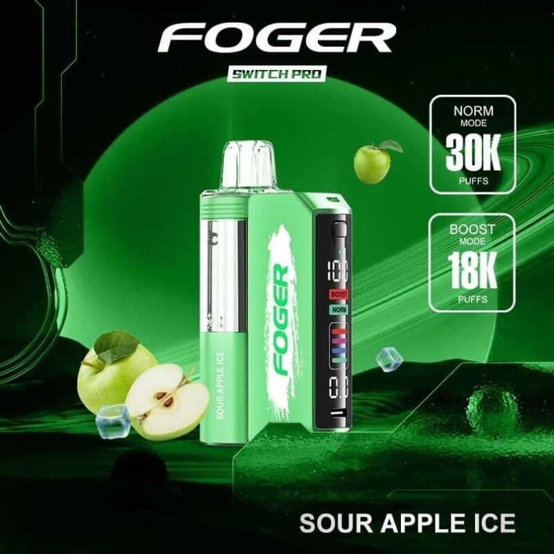 Porównanie wizualne innowacyjnego e-papierosa vape fizzy z dwoma smakami obok prostego, tradycyjnego jednorazowego e-papierosa.