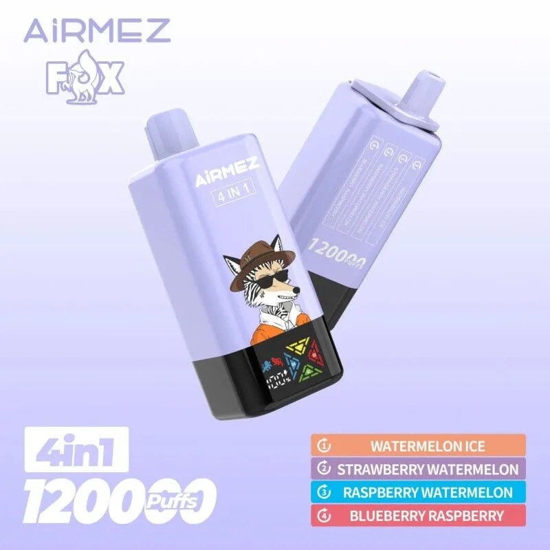 Airmez Fox 4w1 - modułowy i pojemny vape jednorazowy 60ml na podróż - MocPuff