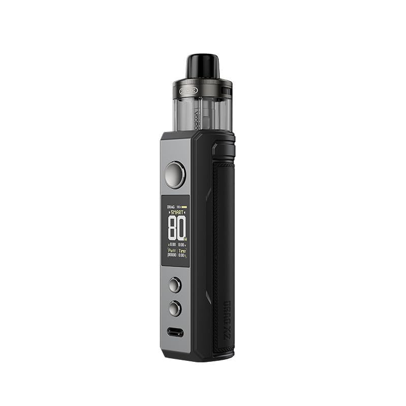 Nowoczesne urządzenie VOOPOO Drag, ukazujące jego elegancki design oraz technologię Gene.TT 2.0 i platformę PnP X