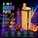 Umin Quads 4 in 1 80000 - innowacyjny e-papieros jednorazowy z 4 komorami smaku - MocPuff
