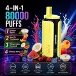 Umin Quads 4 in 1 80000 - innowacyjny e-papieros jednorazowy z 4 komorami smaku - MocPuff