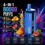 Umin Quads 4 in 1 80000 - innowacyjny e-papieros jednorazowy z 4 komorami smaku - MocPuff