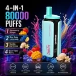 Umin Quads 4 in 1 80000 - innowacyjny e-papieros jednorazowy z 4 komorami smaku - MocPuff