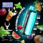 Stag Bar 6 in 1 180000 - wielosmakowy jednorazowy e-papieros 108ml 6 w 1 - MocPuff