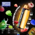 Stag Bar 6 in 1 180000 - wielosmakowy jednorazowy e-papieros 108ml 6 w 1 - MocPuff