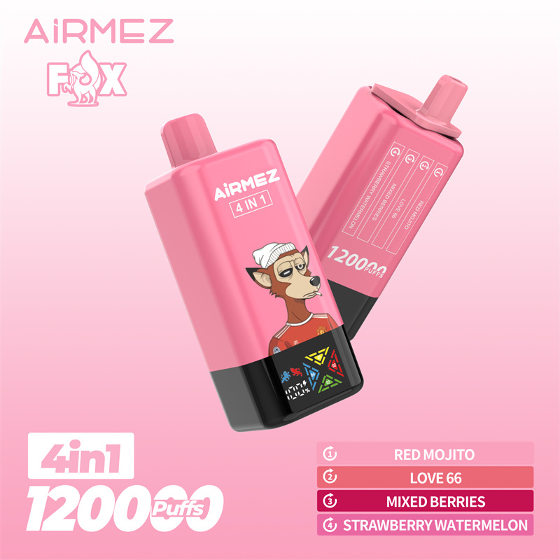Airmez Fox 4w1 - modułowy i pojemny vape jednorazowy 60ml na podróż - MocPuff